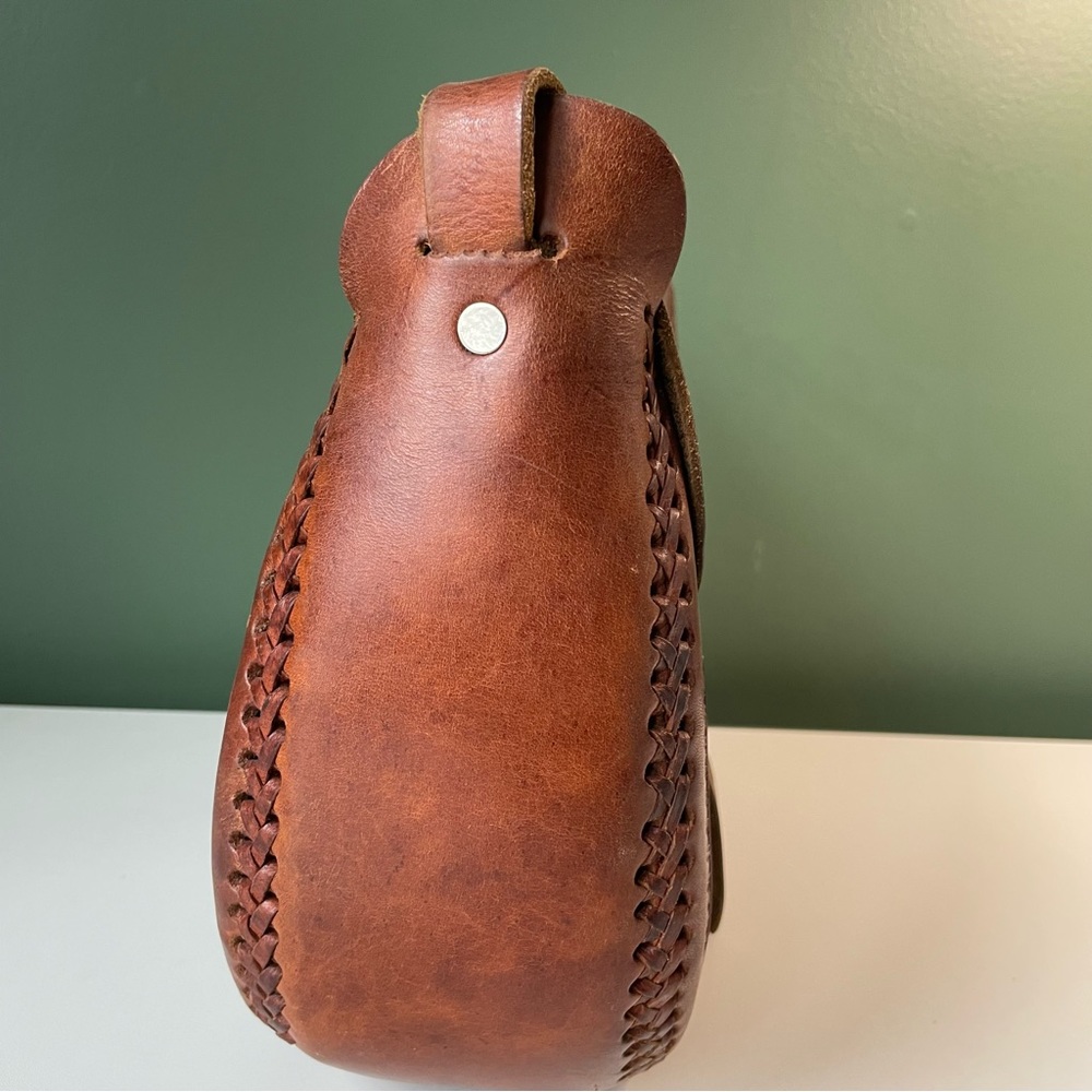 Mexican leather handbag cognac color large - Picture 11 of 11